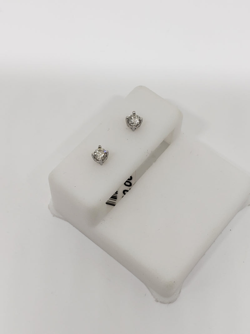 14k 0.20ct  diamond Studs Screw back earrings