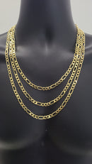 6mm 14k Yellow Gold Figaro chain