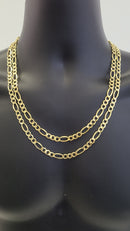 7mm 14k Yellow Gold Figaro chain