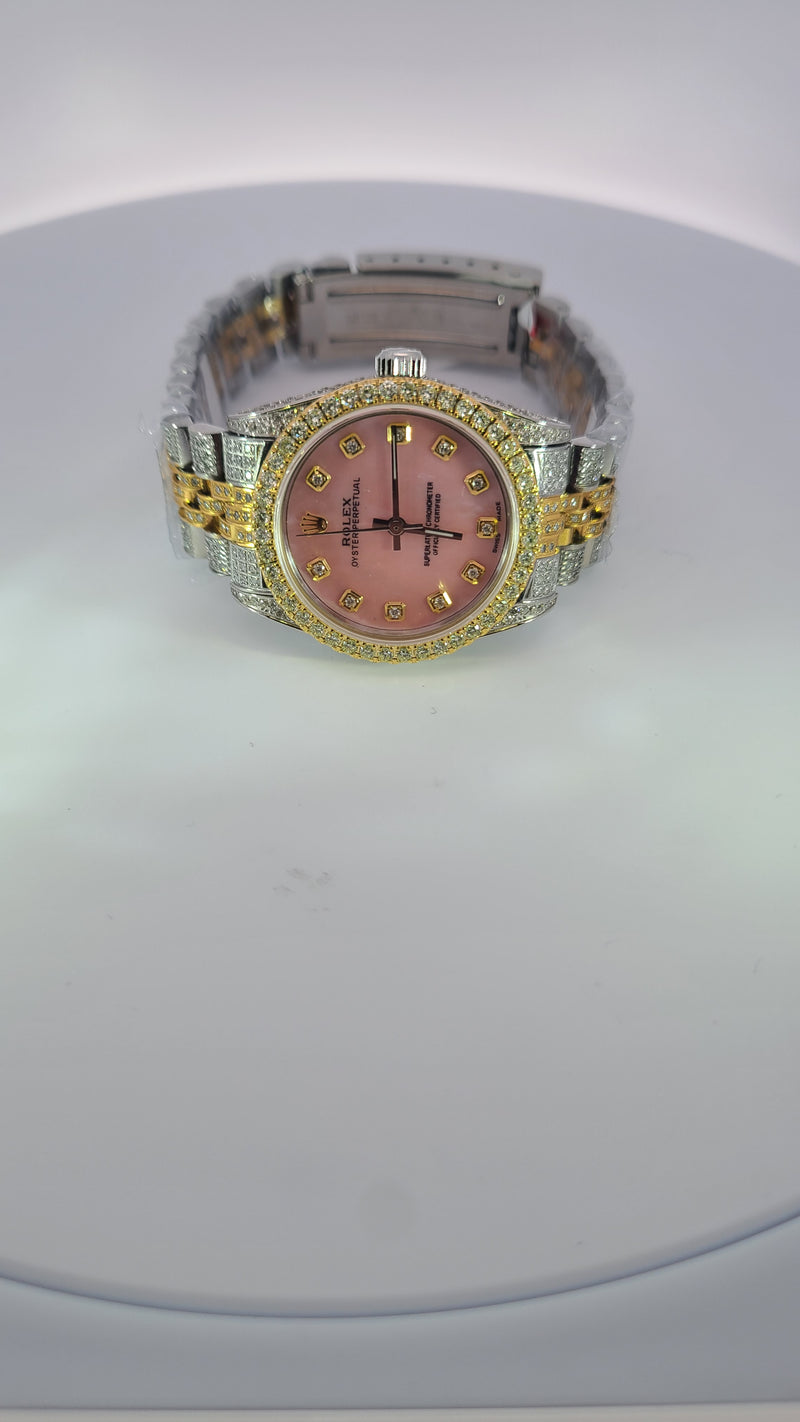 ROLEX DATEJUST 31MM PINK DIAL ROMAN NUMBERS