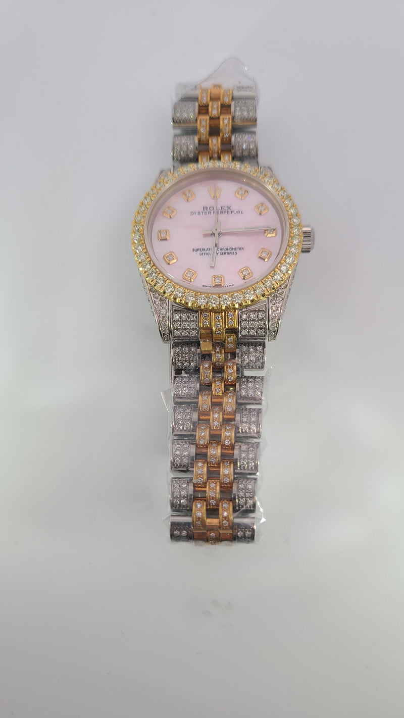ROLEX DATEJUST 31MM PINK DIAL ROMAN NUMBERS