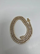 14k 3.5mm Tennis chain 13.50ct VS Diamonds Yellow Gold