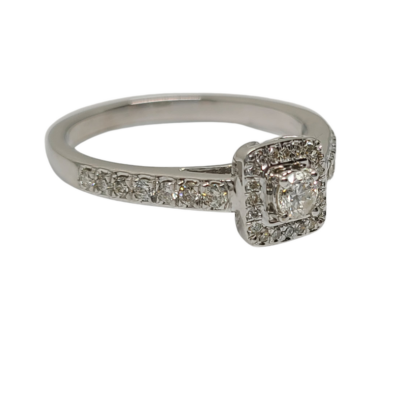 0.37ct Engagement ring 10k white gold SR10643