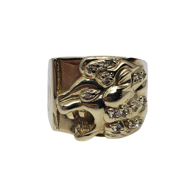 Lion Gold Ring 10k for Men MR-093