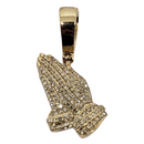 Prayer-hand 0.35ct Gold Pendant in 10k Gold SP 10908