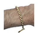 4.8mm Rope Chain Bracelet 10K Yellow Gold Bracelet for Men RCB003