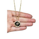 Chaîne en corde 10k + Pendentif méduse design grec 10k