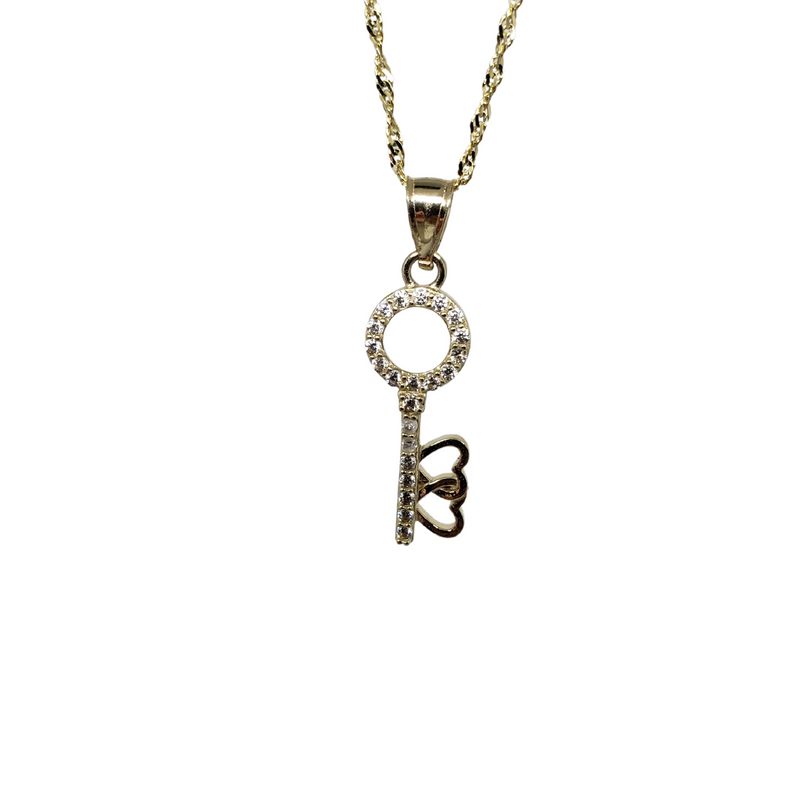 10k Key Necklace Gold