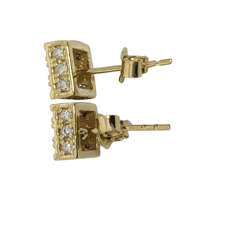 0.86ct Diamond Earrings 10k Yellow gold