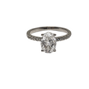 14k 1.00 Ct Oval Center Diamond - Engagement Ring