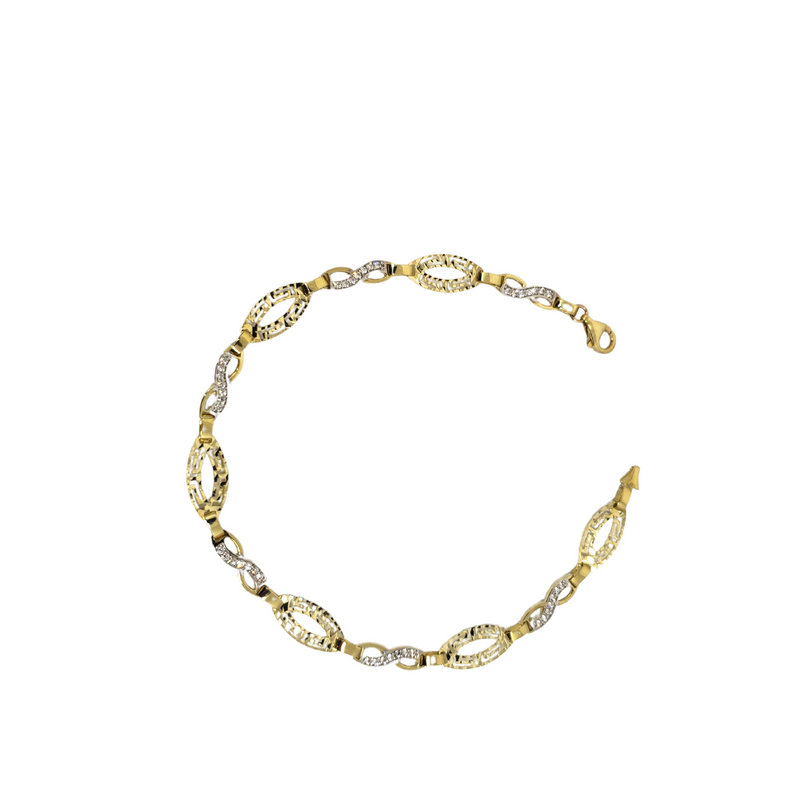 Bracelet Infinity design grec avec pierres - M