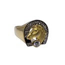 Horse Gold Ring 10k for Men MR-087
