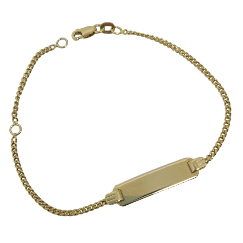 Curb Chain 10K Yellow Gold Baby Bracelet BABY-001