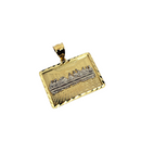 10k Rectangular DuoColor Last Supper Pendant
