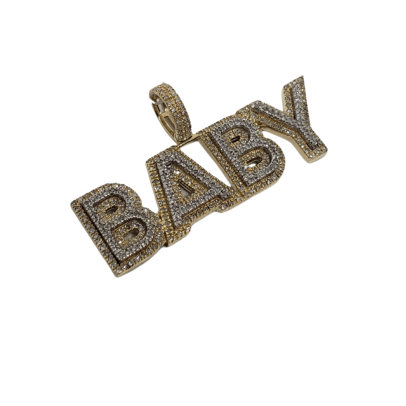BABY Custom Pendant 0.67ct of Diamonds 10k Gold NEW