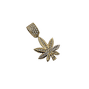 10k Weed Leaf Pendant
