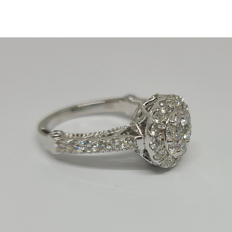 14k Luxury Love3 Ring 1.66ct VS Diamonds