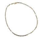 10k Figaro Diamond cut Ankle chain