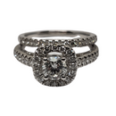 Diamant Bague 1.00ct en or blanc 14k skr24676-100
