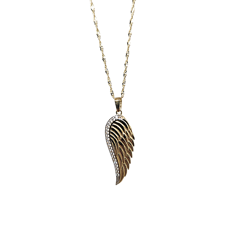 Wing Necklace in 10k gold