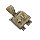 Pendentif personnalisé Coffre-fort 3,00ct diamants Or massif 10 carats GCLA-003