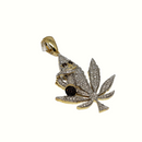 Mister Weed Smoker 2.03ct of diamonds 10k Gold NEW