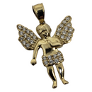 10K Gold Angel Pendant AGP-010