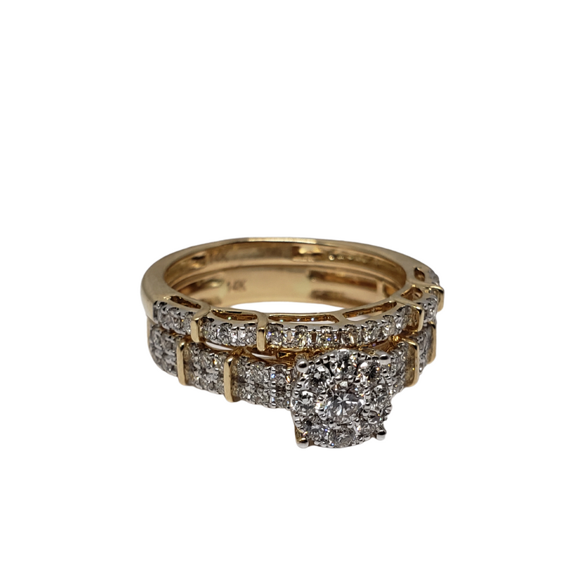 14k 0.75ct Luxury Diamonds Engagement Flower Ring