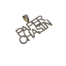Paper Chasin Custom Pendant 0.60ct of Diamonds 10k Gold NEW
