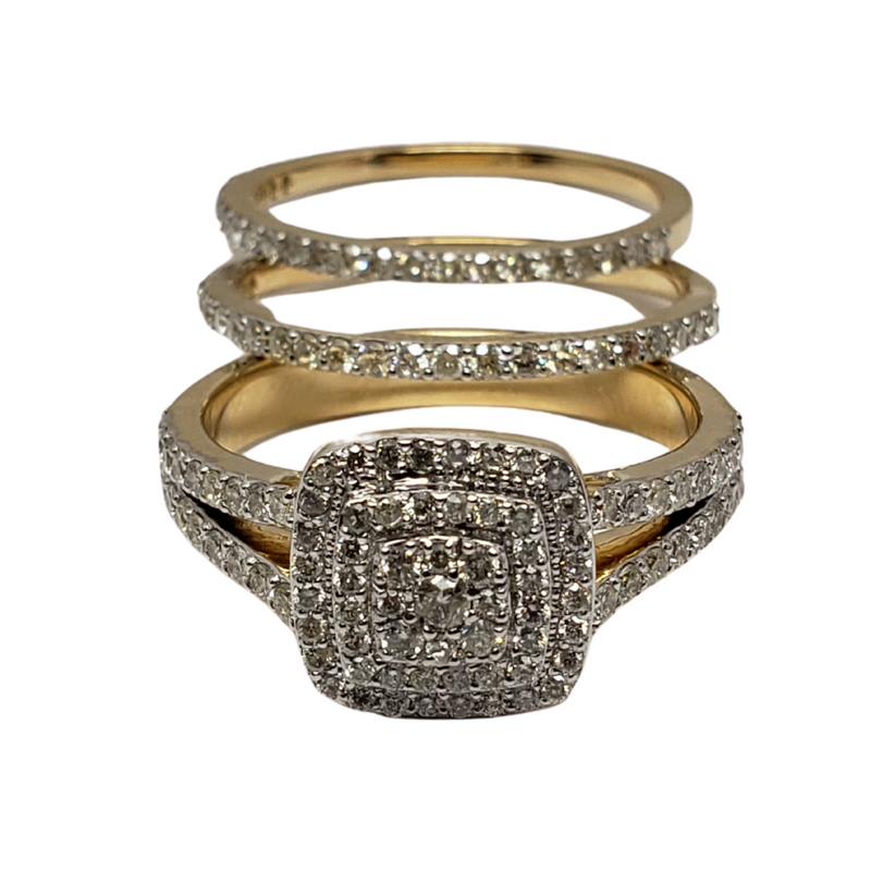 Diamond Ring 1.80ct in 10k Yellow Gold SMR-108