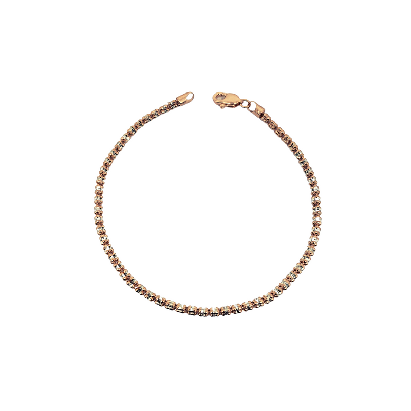 10k Rose Gold Ice Bracelet