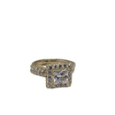 10k Halo Square Ring