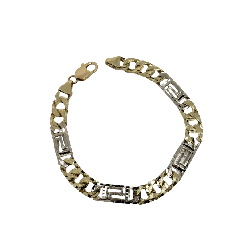 9mm Hand Made Greek Design Style Bracelet 10k Gold