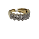 10k 8mm Monaco 0.59ct Diamond Ring NEW