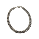 Bracelet à maillons cubains 7 mm en or blanc 10k Miami