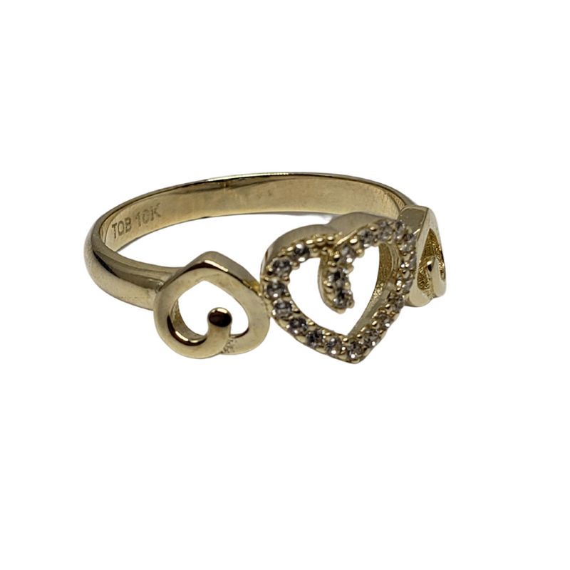 Heart ring 10k Gold J-007
