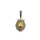 10k 1.35ct SI Diamond Colored Eye Lion King Pendant