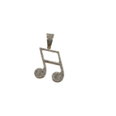 Music Pendant 0.64ct of diamonds 10k Gold NEW