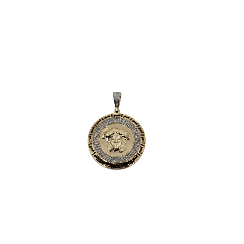 Medaillon medusa 0.50ct Diamond Pendant in 10k Gold DP-003