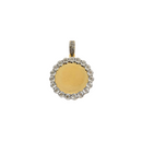 10k 0.55ct SI Diamond Memory Round Pendant With Big Stones