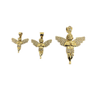 10K Gold Angel Pendant with Stones