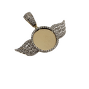 Pendatif Photo-aile 1.37ct diamants si en or jaune 10k sp9703