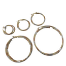 10K Tricolor Design Earring New