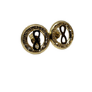 10k yellow  Gold Infinity  Earring NEW