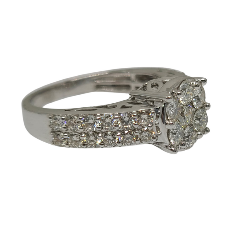 14k Luxury Love5 Ring 1.55ct VS Diamonds