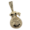 MoneyBag3 0.42ct Gold Pendant in 10k Gold SP 10772