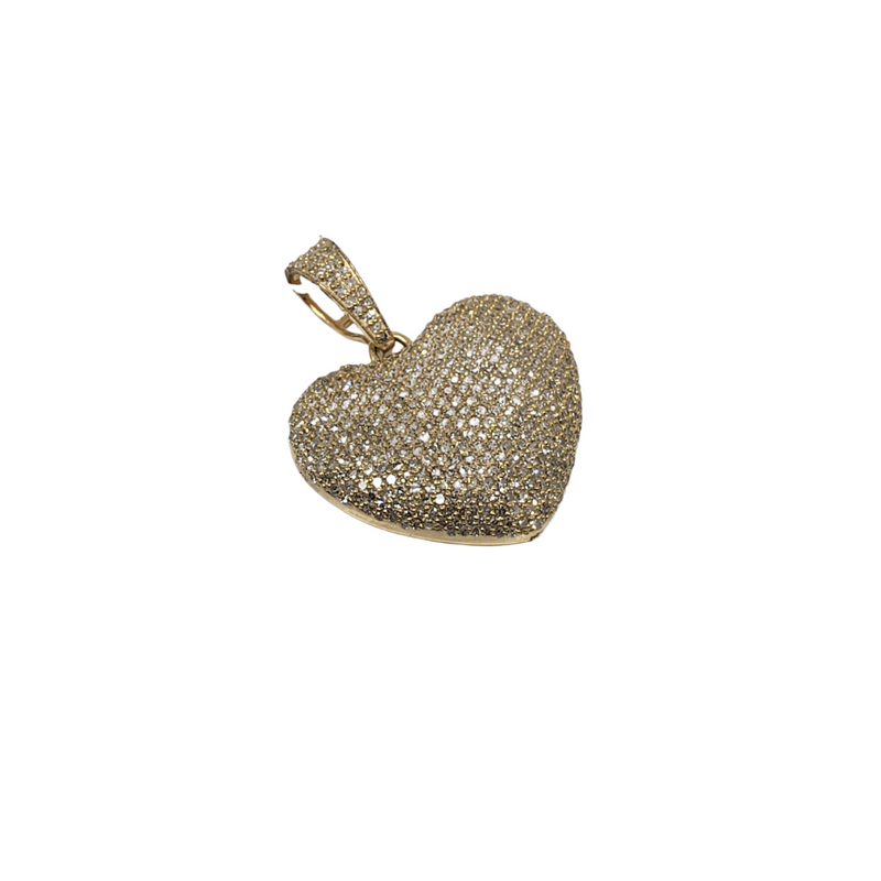 Heart Pendant 1.32ct of diamonds 10k Gold