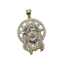10K Head of Jesus Pendant with Crown LA112