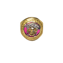 10k Greek Design Pink Ring