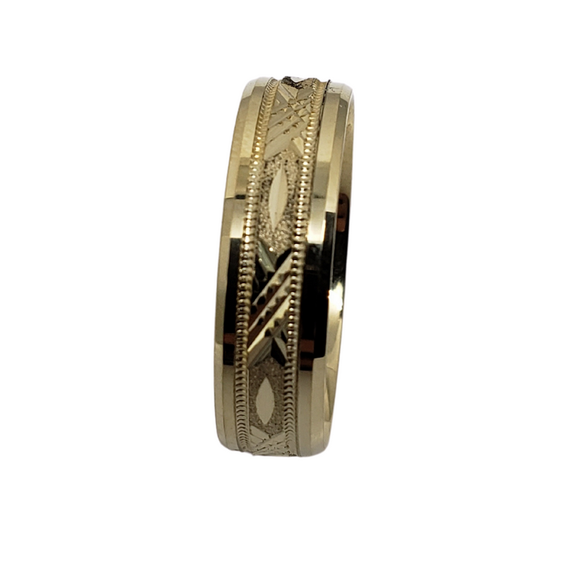 Wedding Band Ring in 10k Yellow Gold WGB-002